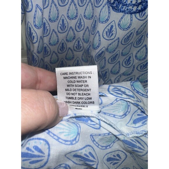 Willow Street Designs Indian Embroidered Tunic Dress Blue Sz M - Picture 7 of 9